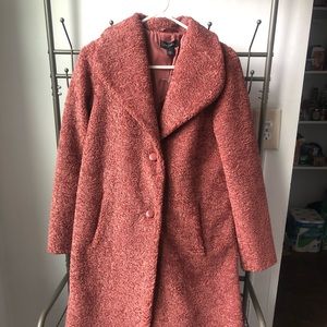 NEVER WORN Dusty rose teddy coat